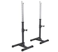 GORILLA SPORTS® Supporto Bilanciere Regolabile 500kg Rack Squat | Power rack in acciaio con colonne indipendenti, 20 livelli regolabili e base antiscivolo