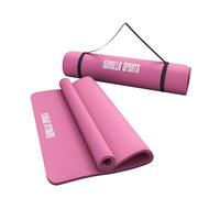 GORILLA SPORTS® Tappetino Fitness - 190x60 / 190x100 cm, Antiscivolo, Impermeabile, Gomma Nitrilica, Spessore 1,5 cm, 13 Colori a Scelta - Tappeto, Materassino Yoga, Pilates, Palestra, Allenamento