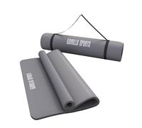 GORILLA SPORTS® Tappetino Fitness - 190x60 / 190x100 cm, Antiscivolo, Impermeabile, Gomma Nitrilica, Spessore 1,5 cm, 13 Colori a Scelta - Tappeto, Materassino Yoga, Pilates, Palestra, Allenamento