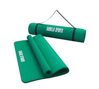 GORILLA SPORTS® Tappetino Fitness - 190x60 / 190x100 cm, Antiscivolo, Impermeabile, Gomma Nitrilica, Spessore 1,5 cm, 13 Colori a Scelta - Tappeto, Materassino Yoga, Pilates, Palestra, Allenamento