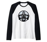 Gorilla Strong - Gorilla Maschio - Capo Anello Scimmia Maglia con Maniche Raglan