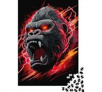 Gorilla T-Shirt Design Puzzle Impossible 1000Pcs Decorazione Per La Casa. Rilassamento E Intelligence Per Adulti E Bambini Da 12 Anni 52x38cm/1000pcs