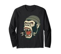 Gorilla Tattoo Vintage Classico Americano Vecchia Scuola Tatuaggi Maglia a Manica
