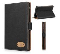 Gorilla Tech, custodia protettiva in vera pelle, con supporto, compatibile con tutti i modelli di iPad, in confezione originale (Nero, iPad Air 3ª generazione (2019))