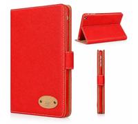 Gorilla Tech, custodia protettiva in vera pelle, con supporto, compatibile con tutti i modelli di iPad, in confezione originale (Rosso, iPad Mini 3)