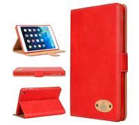 Gorilla Tech - Custodia protettiva per tutti i modelli di iPad, in vera pelle, con supporto, colore rosso, iPad Pro 12.9 (2022) di sesta generazione)