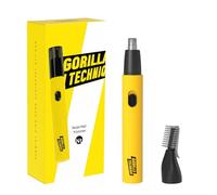Gorilla Technique - Rasoio per peli di naso e orecchie, da uomo, ricaricabile, 2 in 1, per la rimozione dei peli del naso, delle orecchie, delle sopracciglia, senza strappi, con motore ad alta