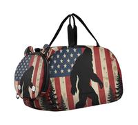 Gorilla Us Flag Borsone con scomparto per scarpe leggero borsone per la notte per viaggi, sport, fitness e allenamento