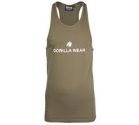 Gorilla Wear - Canottiera Elasticizzata Carter - Nero - Bodybuilding Sport Quotidiano, Tempo Libero con Logo Stampato, Leggera e Comoda per Un Movimento ottimale in Cotone ed Elastan