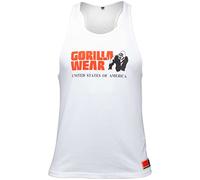 Gorilla Wear Classic Fitness Canottiera Maglietta, Bianco, XL Uomo