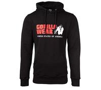 Gorilla Wear Classic Hoodie Felpa con Cappuccio, Schwarz, XXL Uomo
