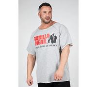 GORILLA WEAR Kevin, Maglietta Uomo, Grigio (Grey), L