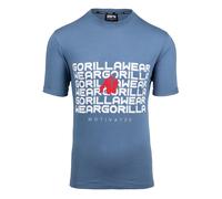 Gorilla Wear Maglietta 'Bradley' blu colomba / rosso / bianco Uomo Gorilla Wear XXL