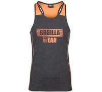 Gorilla Wear Maglietta 'Wallace' grigio scuro / arancione Uomo Gorilla Wear S grigio scuro / arancione