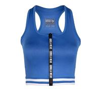 GORILLA WEAR Mesa Zip Front Crop Top - Blue - XS