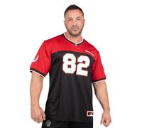 Gorilla Wear Trenton-Maglia da Calcio T-Shirt, Nero/Rosso, 3XL Uomo