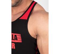 Gorilla Wear Wallace-Canottiera Donna, Nero/Rosso, M Uomo