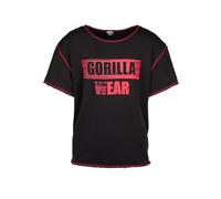 GORILLA WEAR Wallace Workout Top - Black/Red - L/XL