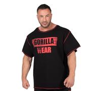 GORILLA WEAR Wallace Workout Top - Black/Red - L/XL