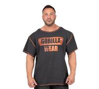 GORILLA WEAR Wallace Workout Top - Gray/Orange - L/XL