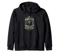 Gorilla Workout Power Mode | Citazione di Beast Fitness Felpa con Cappuccio