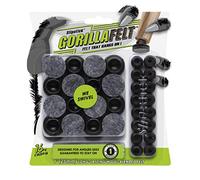GorillaFelt, feltrini girevoli per sedie (16 pezzi) di protezioni per pavimenti a vite per gambe angolari di mobili, feltrini rotondi da 2,5 cm, CB259-16