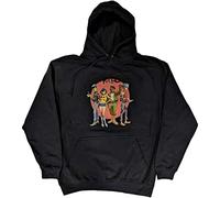 Gorillaz Felpa con Cappuccio Group Circle Rise Band Logo Ufficiale Unisex Navy Size S