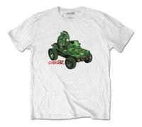 Gorillaz 'Green Jeep' (Bianco) T-Shirt - NUOVO E UFFICIALE