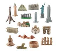Gorise 17 Mini Kit di Costruzione di Monumenti Storici, Kit di Costruzione per Viaggiare in Tutto Il Mondo, Regalo di Compleanno per Adulti.