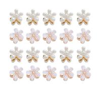 Gorise 20 Pezzi Di Piccole Mini Mollette Per Capelli Per Donne E Ragazze, Forcine Per Capelli in Metallo Con Perle Di Cristallo E Glitter, Per Feste E Matrimoni