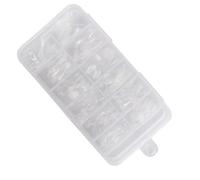 Gorise 240 pezzi di punte per unghie corte a mandorla, 12 misure, bordo francese, mezza copertura, punte per unghie artificiali in acrilico trasparente opaco per estensione