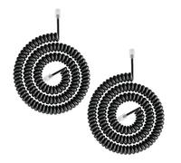 Gorise Cavo per cornetta telefonica, 2 pezzi, cavo a molla a 4 conduttori per telefoni fissi RJ9 4P4C, fax