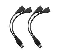 Gorise Cavo splitter USB da 2 pezzi, cavo USB doppio femmina-maschio, prolunga di ricarica e sincronizzazione per laptop, tablet, convertitore a doppia porta, lunghezza