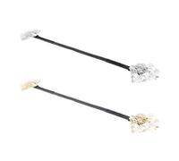 Gorise Confezione da 2 fermagli per capelli con perle e strass, squisiti strumenti per lo styling di chignon pigri, eleganti fermagli per capelli con cristalli, per donne e ragazze.