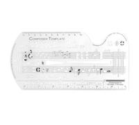 Gorise Modello Di Composizione Per Compositori Stencil Righello Per Disegno Del Pentagramma Simboli Numerici Per Compositori Strumento Per Manoscritti Di Notazione Durevole Per