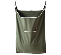 GORISEN Cesto portabiancheria da appendere alla porta, con ganci, verde militare, 65 litri