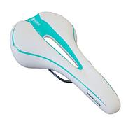 GORIX Bicicletta Sella Posto a sedere Comodo Cuscino con Sbarra Montagna Strada Bicicletta per Uomini E Donne (GX-C19)(Bianco×Celeste)