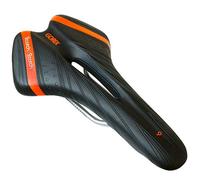 GORIX Bicicletta Sella Posto a sedere Comodo Cuscino con Sbarra Montagna Strada Bicicletta per Uomini E Donne (A6-1)(Nero×Arancione)