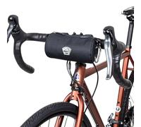 GORIX Borsa anteriore per bici Borsa da telaio Manubrio da ciclismo Strada Montagna Bicicletta (KARA) (Tutto nero - Taglia S)