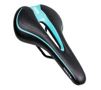GORIX Sella per bici Comodo cuscino con binario Montagna Bicicletta da strada per uomo e donna (GX-C19)(Nero×Celeste)