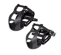 GORIX Set di fermapiedi per pedali piatti per bici con cinturino da strada, montagna, MTB, spin bike (GX-TOE829)