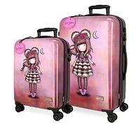 Santoro Set valigie Gorjuss - Trolley cabina con ruote doppie Rosa/Nero Taglia unica