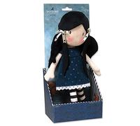 Gorjuss Nice Group, Bambola di pezza 30 cm con Vestito Blu a Pois