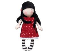 Gorjuss Nice Group, Bambola di Stoffa 30 cm con Vestito Rosso a Pois