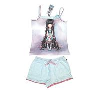 Gorjuss. Pigiama Corto a Bretelle Compatibile con Santoro ROSEBOND Ragazza Donna Taglia XS S M L XL + Baule Bauletto Confezione Scatola (L: Altezza Donna 172-176 cm)