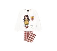GORJUSS Santoro - Pigiama da bambina, invernale, in cotone, con scollo rotondo, in vita regolabile, pigiama per bambine, morbido e confortevole, ecru, 8