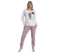 GORJUSS Santoro Pigiama a maniche lunghe Frida da donna, Grigio diaspro, M