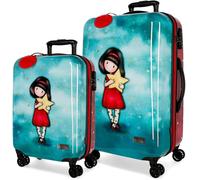 Gorjuss Santoro Set 2 Valigie Cabina Abs Tsa 4 Ruote Azzurro Donna