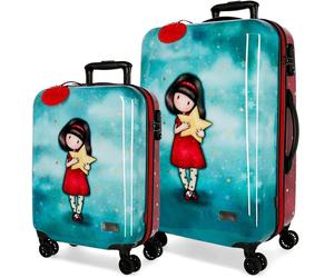 Gorjuss Santoro Set 2 Valigie Cabina Abs Tsa 4 Ruote Azzurro Donna