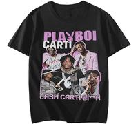 GorLanssy Hip Hop Playboi Carti T Shirt Men Graphic Print Tees Top T-Shirts Oversized Streetwear Short Sleeve Male T-Shirts Black L